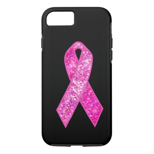 Pink Ribbon Sparkle gifts iPhone 87 Case