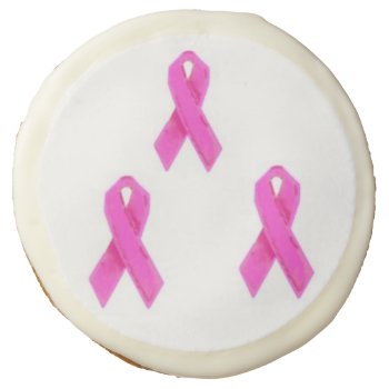 Pink Ribbon Sugar Cookie by Rebecca_Reeder at Zazzle