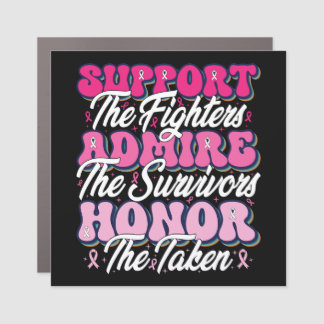 Pink Ribbon Support Admire Honor Breast Awareness Car Magnet