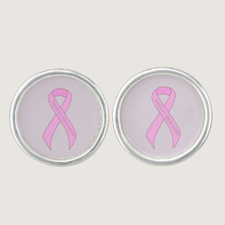 Pink Ribbon Support Awareness Cufflinks