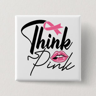 Pink Ribbon Survivor Breast Cancer Fighter Button