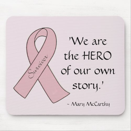 Pink Ribbon SurvivorHero _ Mousepad