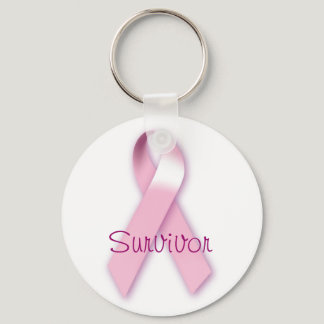 Pink Ribbon Survivor Keychain