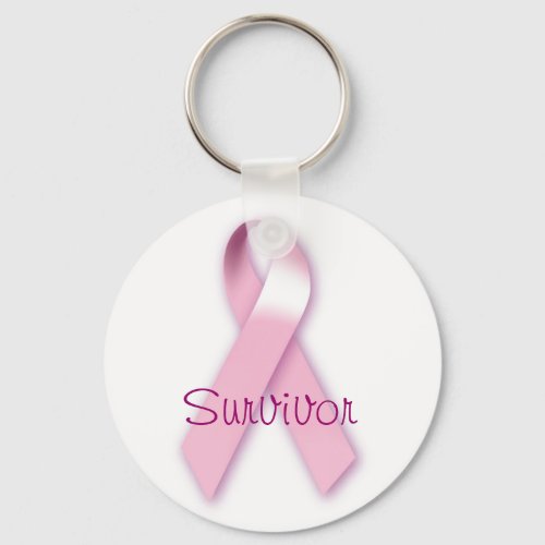 Pink Ribbon Survivor Keychain