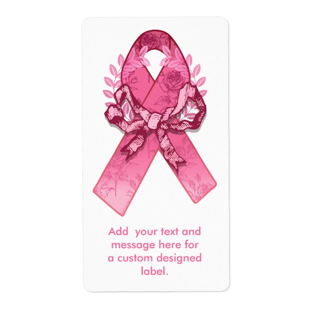 Pink Ribbon Survivor Label (Front)