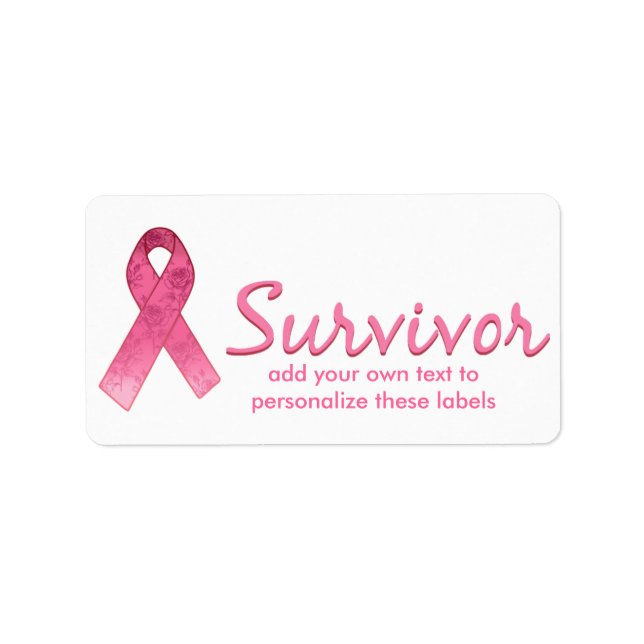 Pink Ribbon Survivor Label (Front)