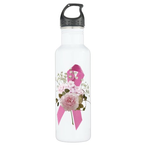 PInk Ribbon Survivor Stainless Steel Water Bottle