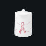 Pink Ribbon Teapot<br><div class="desc">Pink Ribbon Breast Cancer Awareness</div>