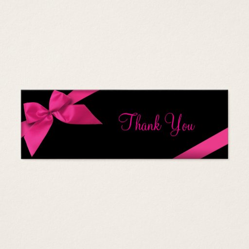 Customizable Pink Ribbon Thank You Card Business Cards