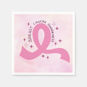 Pink Ribbon themed for  Breast Cancer Awareness  Napkins