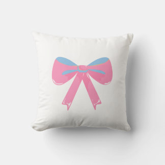Pink Ribbon Throw Pillow