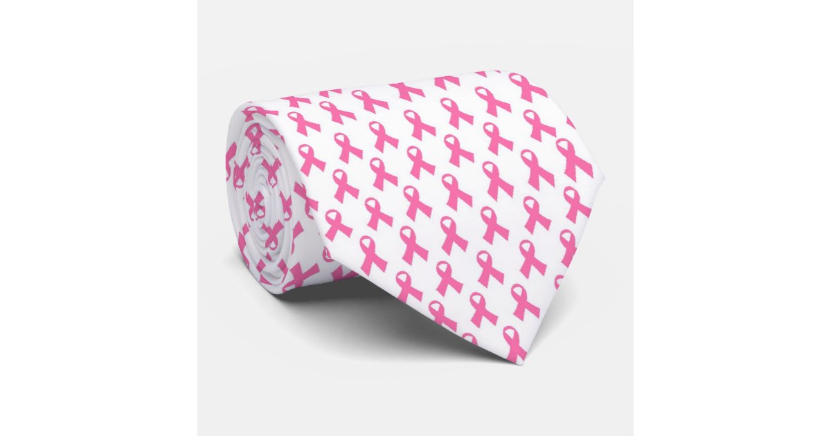 Pink ribbon tie | Zazzle