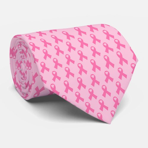 Pink ribbon tie