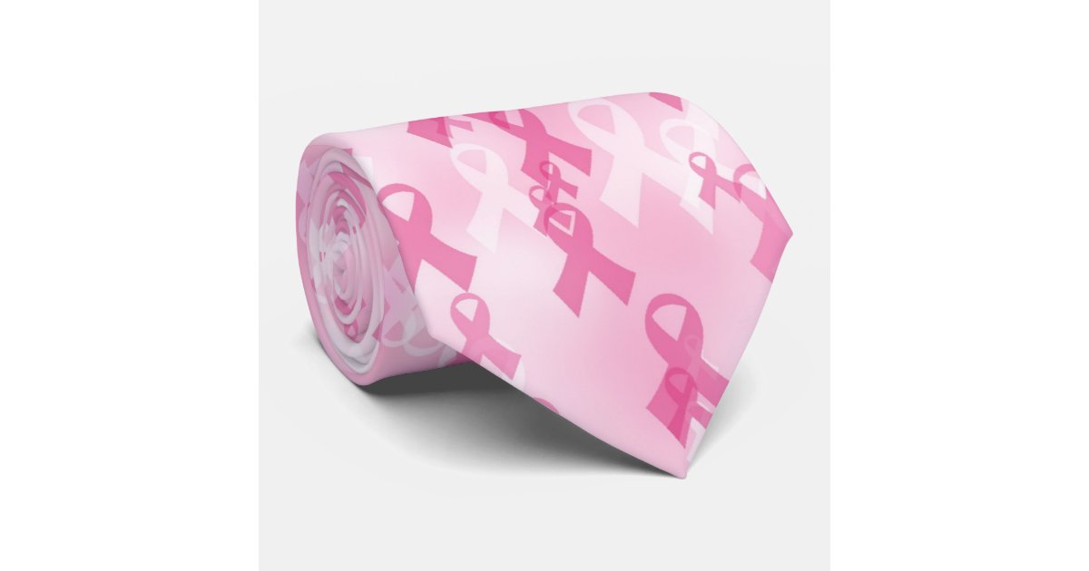 Pink ribbon tie | Zazzle