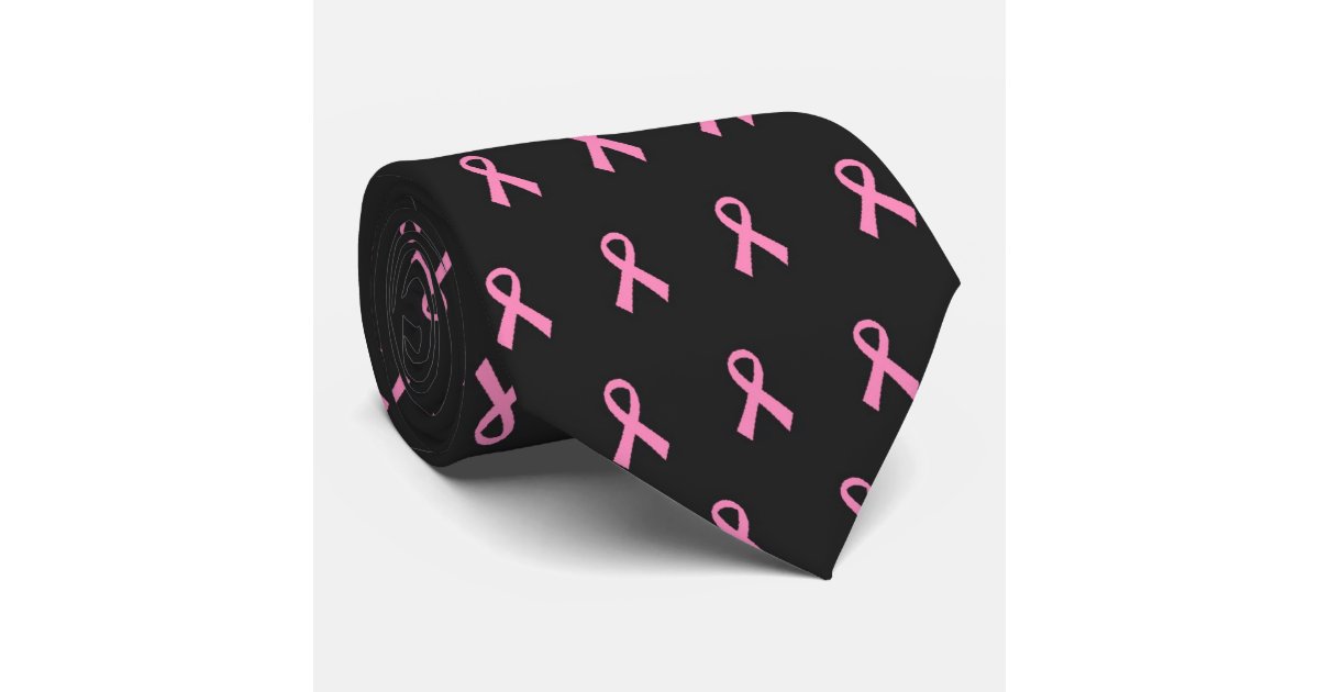 Pink ribbon tie | Zazzle