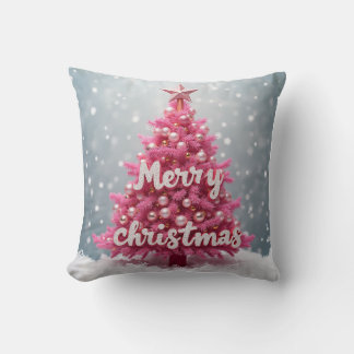 Pink Ribbon Tree Cushion