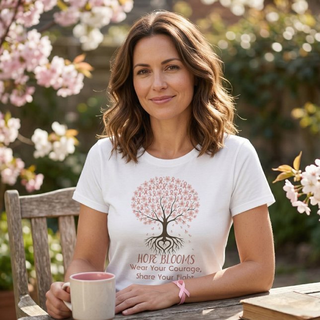 Pink Ribbon Tree of Hope - Breast Cancer Awareness T-Shirt (Creator Uploaded)