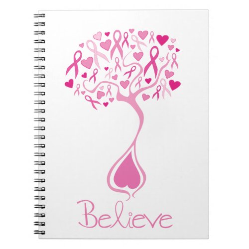 Pink RibbonTree of Life Breast Cancer Notebook