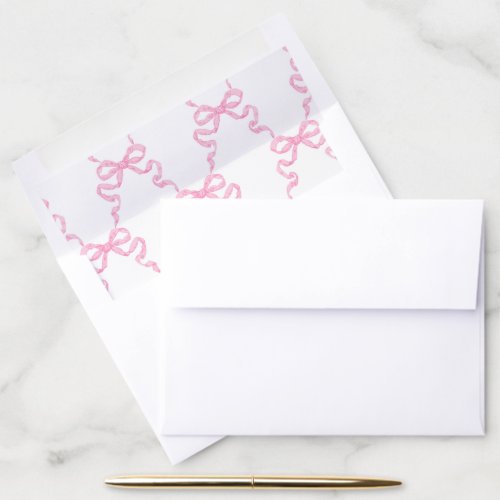 Pink Ribbon Trellis Envelope Liner