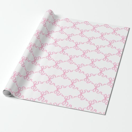 Pink Ribbon Trellis Wrapping Paper