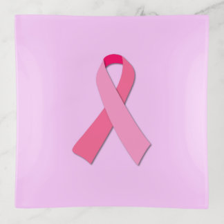 Pink Ribbon Trinket Tray