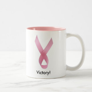 Pink Ribbon Two-Tone Coffee Mug