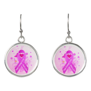 Pink Ribbon Vintage Earrings