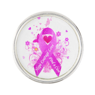 Pink Ribbon Vintage Lapel Pin