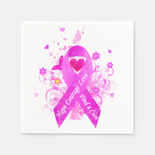Pink Ribbon Vintage Napkins