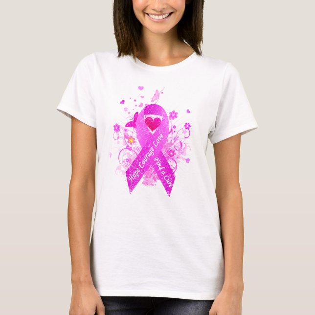 Pink Ribbon Vintage T-Shirt (Front)