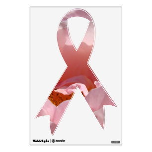 Pink Ribbon wall decals Rose Flower for her