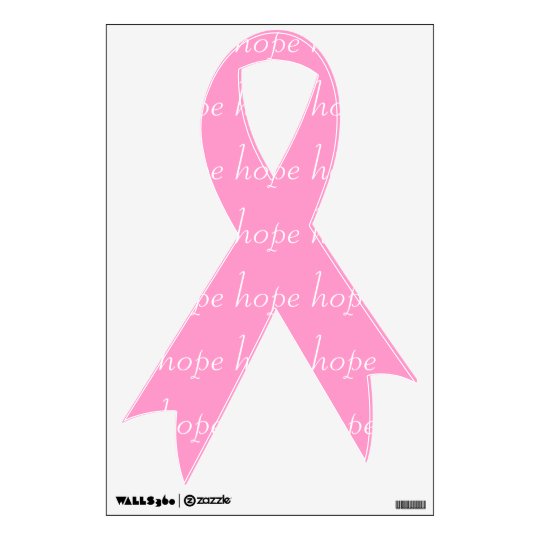 Pink Ribbon Wall Stickers (Hope) | Zazzle.com