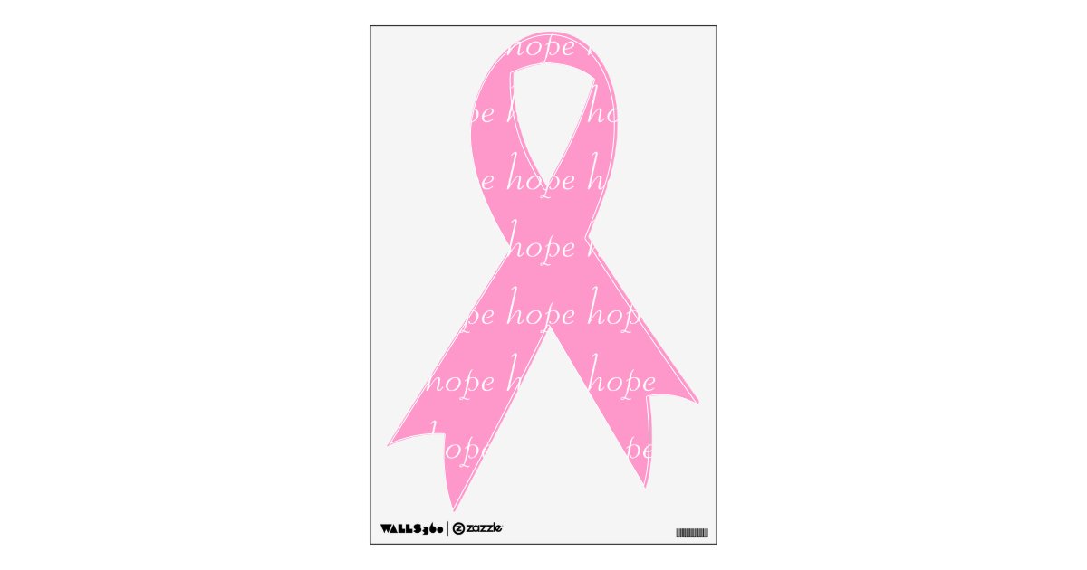 Pink Ribbon Wall Stickers (Hope) | Zazzle