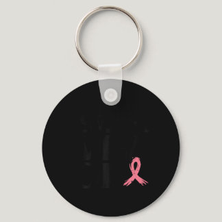 Pink Ribbon Warrior Breast Cancer Awareness Women  Keychain