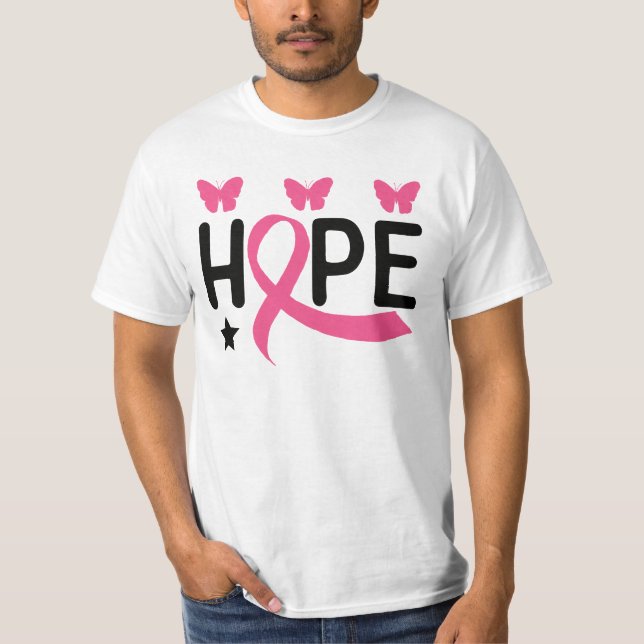 Pink Ribbon Warrior Fighter Warrior Breast Cancer  T-Shirt (Front)