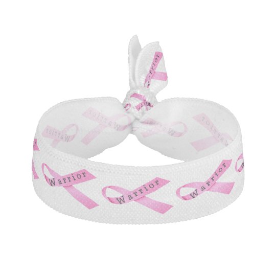 Pink Ribbon Warrior Hair Tie Zazzle Com