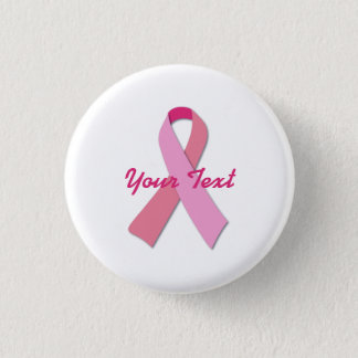 Pink Ribbon with Custom Text Soft Button
