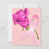 Pink Ribbon with Rose *Breast Cancer Awareness * (Front)