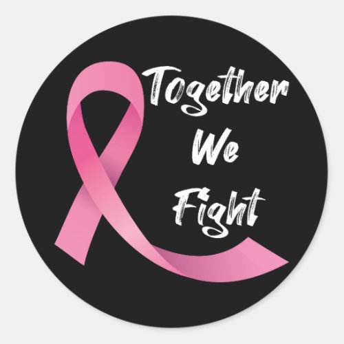 Pink Ribbon Women Cancer Awareness Breast Cancer  Classic Round Sticker