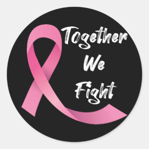 Pink Ribbon Women Cancer Awareness Breast Cancer  Classic Round Sticker