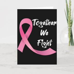 Pink Ribbon Women Cancer Awareness Breast Cancer  Letterpress Thank You Card