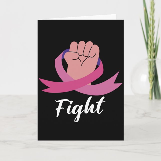 Pink Ribbon Women Cancer Awareness Breast Cancer  Thank You Card (Front)