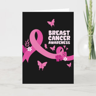 Pink Ribbon Women Cancer Breast Cancer Awareness  Thank You Card