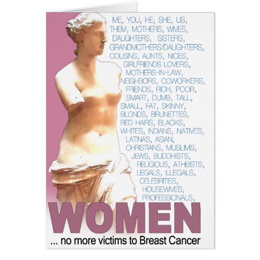 Pink Ribbon Women Cards (Front)