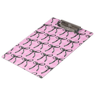 Pink & Ribbons Aesthetic Coquette  Clipboard