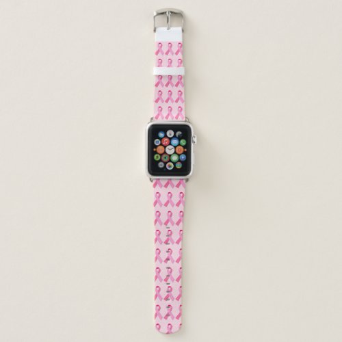 Pink Ribbons Aligned Apple Watch Band