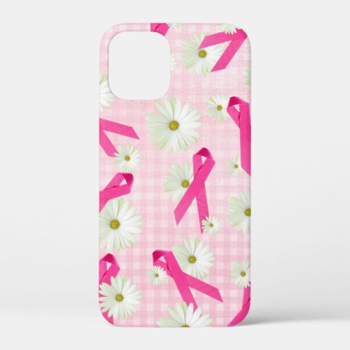 Pink Ribbons and Daisies iPhone 12 Mini Case