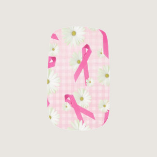 Pink Ribbons and Daisies Minx Nail Wraps