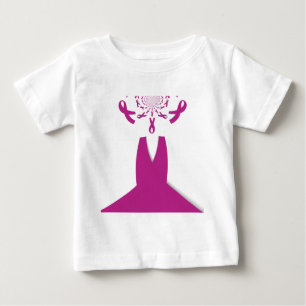 Pink Ribbons Breast Cancer Awareness Art Print Baby T-Shirt