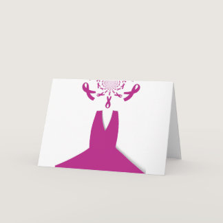 Pink Ribbons Breast Cancer Awareness Art Print Card